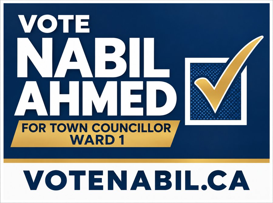 Vote Nabil Ahmed lawn sign